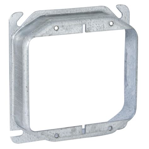 3-gang galvanized steel 3 4 raised electrical box mud ring|GARVIN AMR3 4IN SQ 3G ADJ MUD RING .